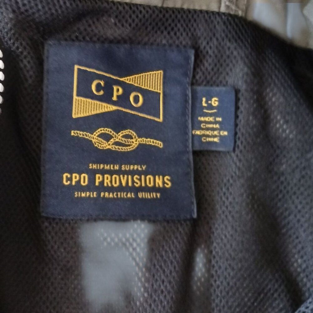 CPO Provisions  Raincoat Windbreaker Jacket Side Zipper Mens Sage Large - Picture 6 of 16